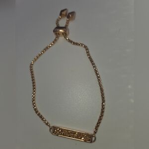 Kendra Scott Adjustable Chain Bracelet in Rose Gold/Gold Druzy